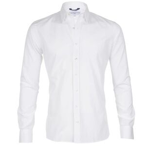 Teddy Stratford White Men's Broadcloth Dress Shirt
